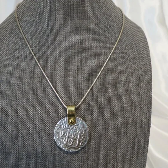 Brighton Doubloom Cross Red Crystal Pendant Necklace - Picture 4 of 8